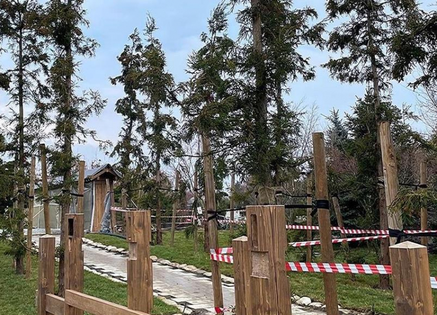 Строительство японского сада в парке «Краснодар» приостановили