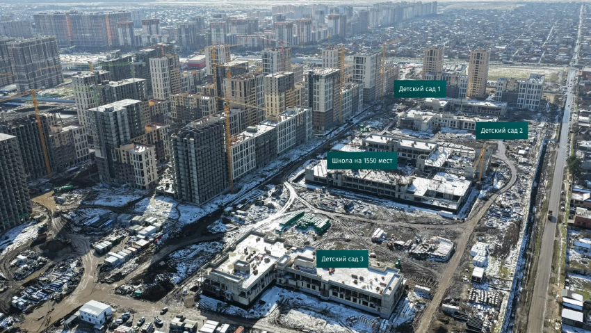 Социальная инфраструктура в жилом районе «Народные кварталы»