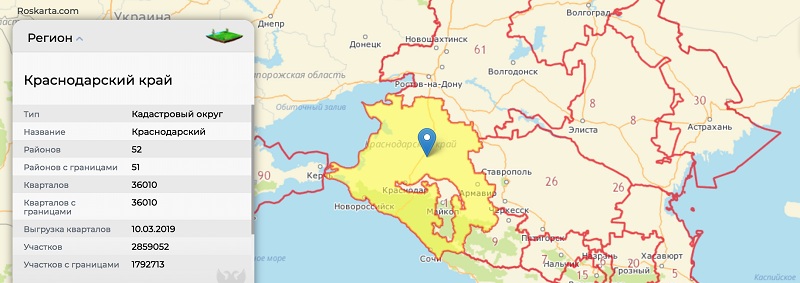 Публичная кадастровая карта Краснодара - Кадастровая карта Краснодарскогокрая