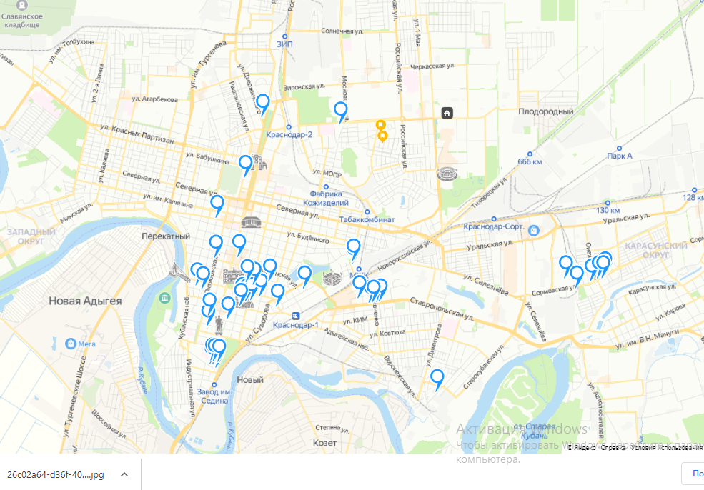 Карта google краснодар